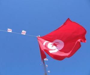 Puzzle Σημαία της Τυνησίας